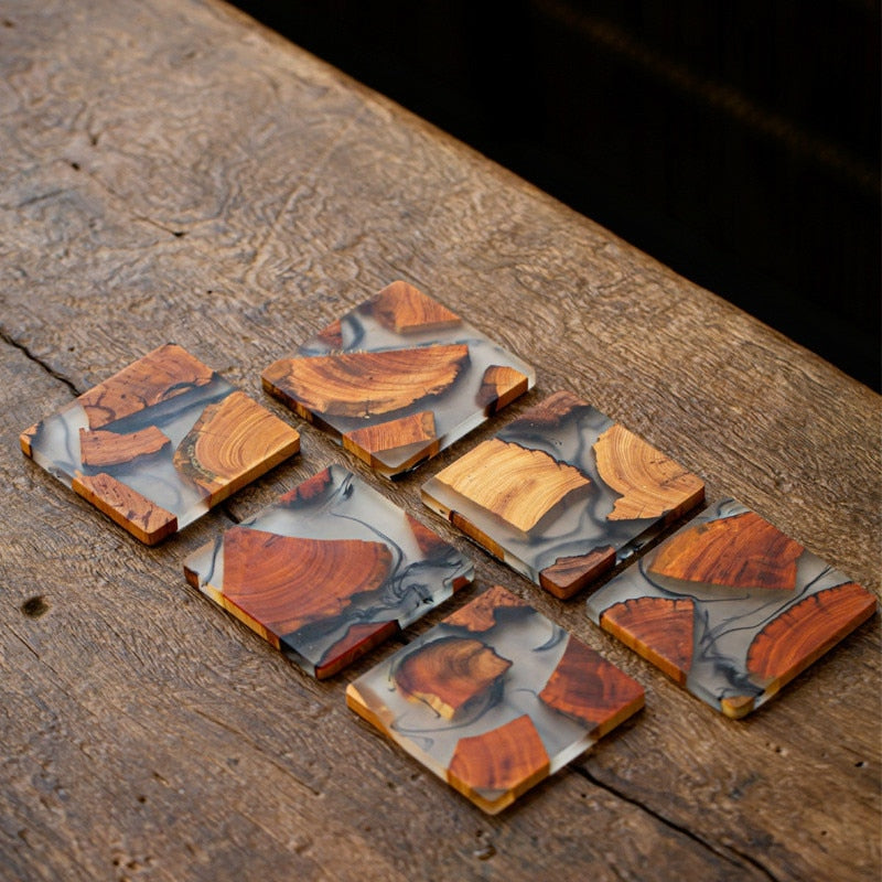 Natural Wood & Resin Coasters
