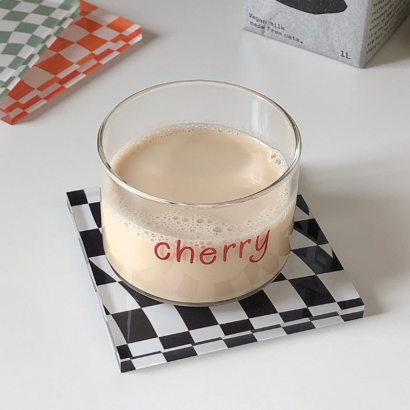 Colorful plaid fiber coasters