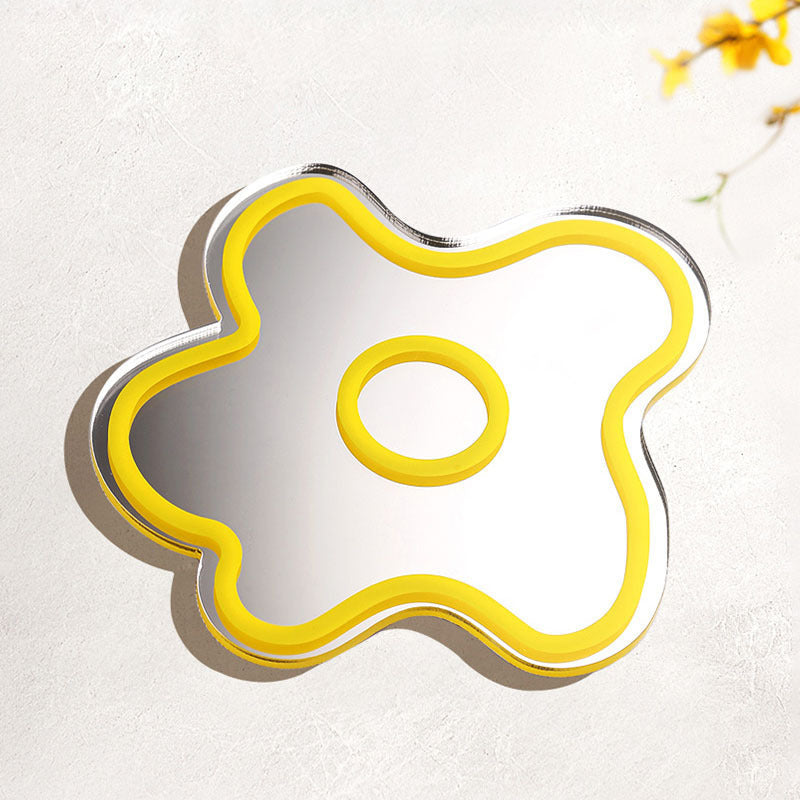 Floral mirror coasters