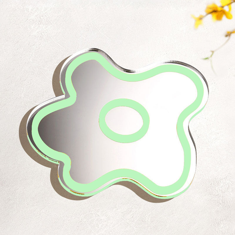 Floral mirror coasters