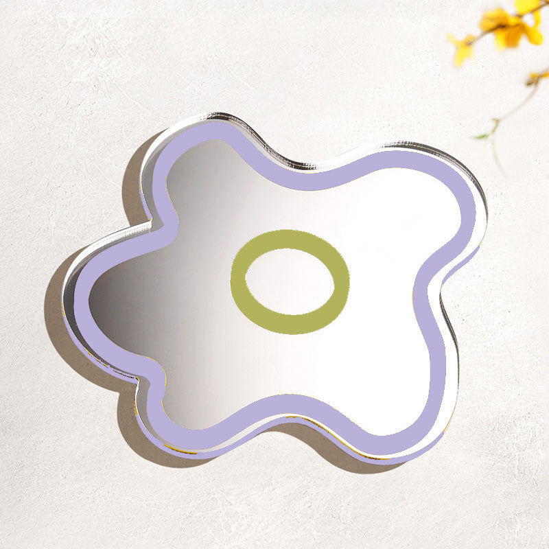 Floral mirror coasters