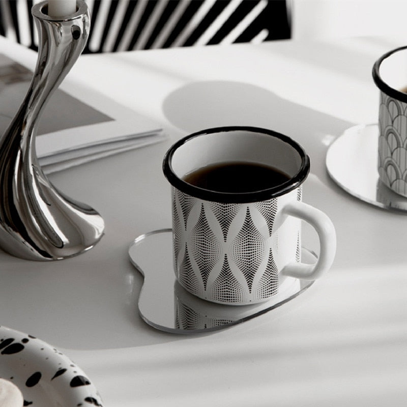 Mirror Coasters & Trays Set
