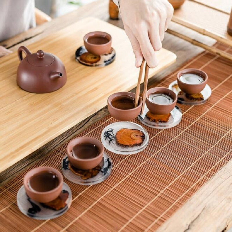 Natural Wood & Resin Coasters