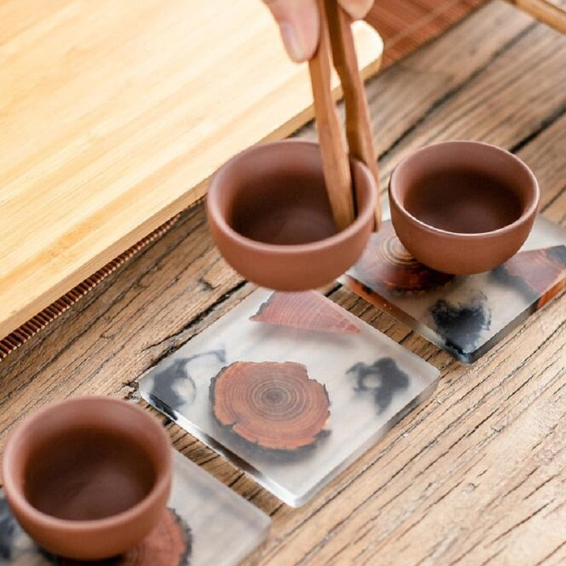 Natural Wood & Resin Coasters
