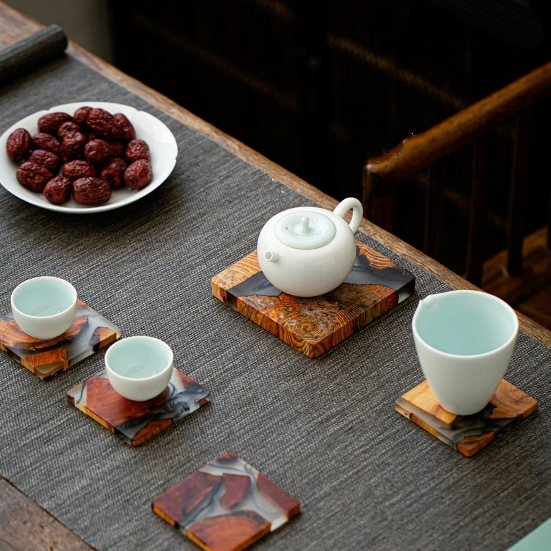 Natural Wood & Resin Coasters