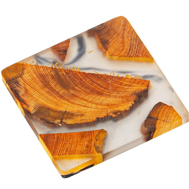 Natural Wood & Resin Coasters
