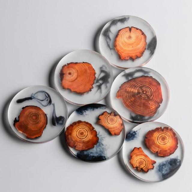 Natural Wood & Resin Coasters
