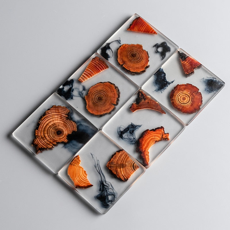 Natural Wood & Resin Coasters