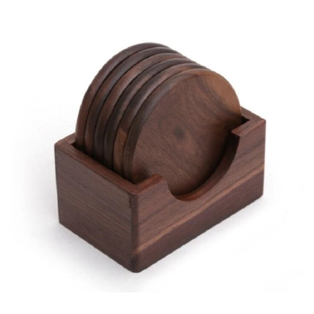 Pine Wood Coasters 6 pc Set