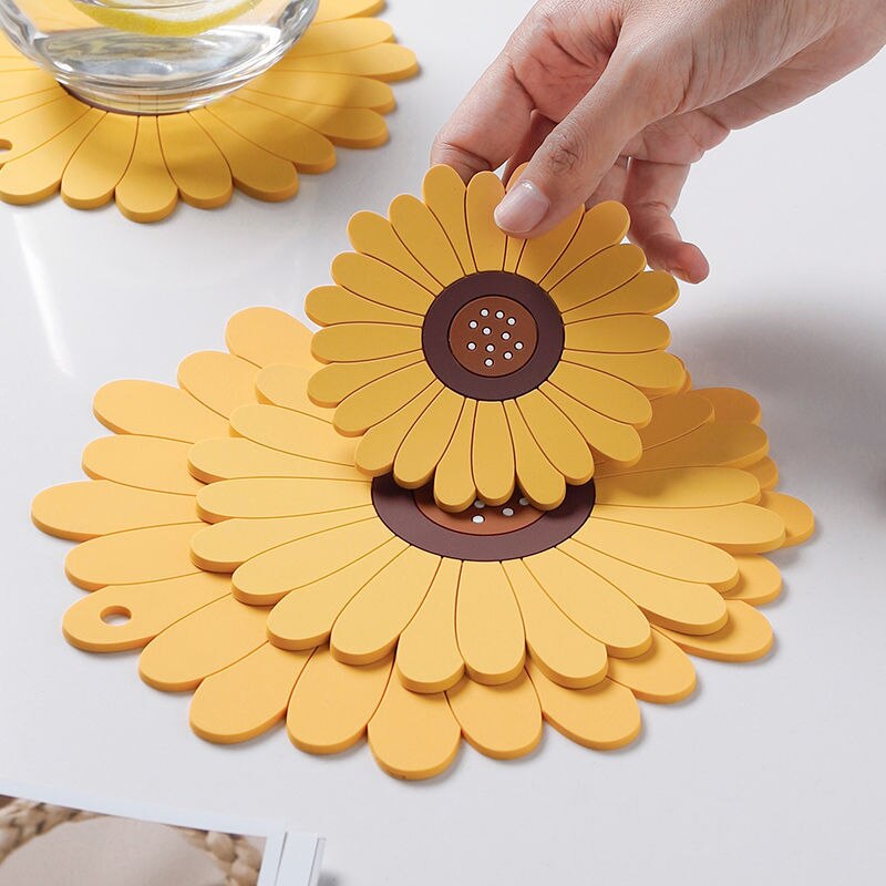Sunflower shape Coffee Coaster